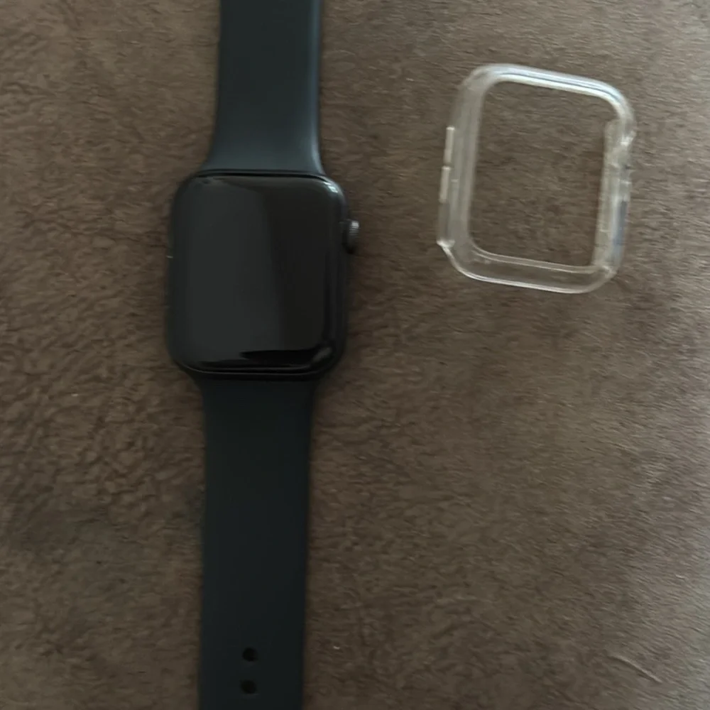 Apple Black Smartwatch with Clear Protective Case